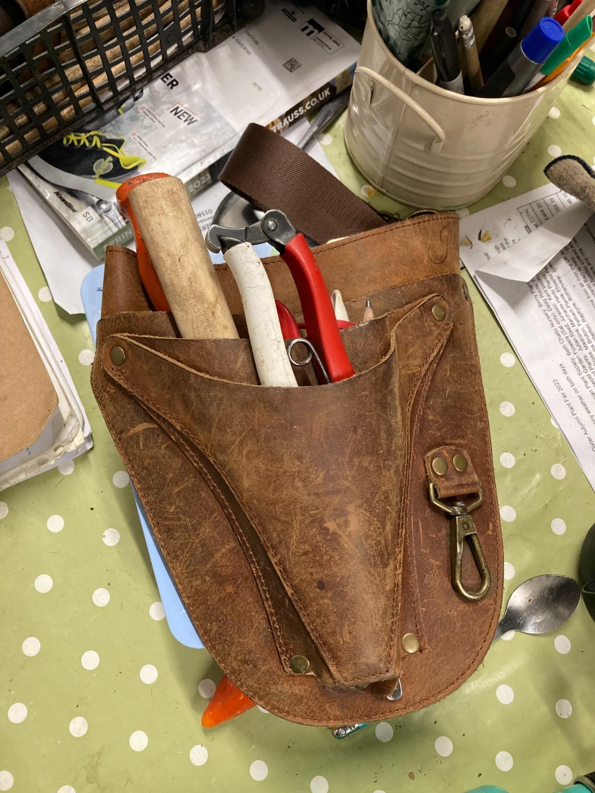 Leather Gardening Tool Belt