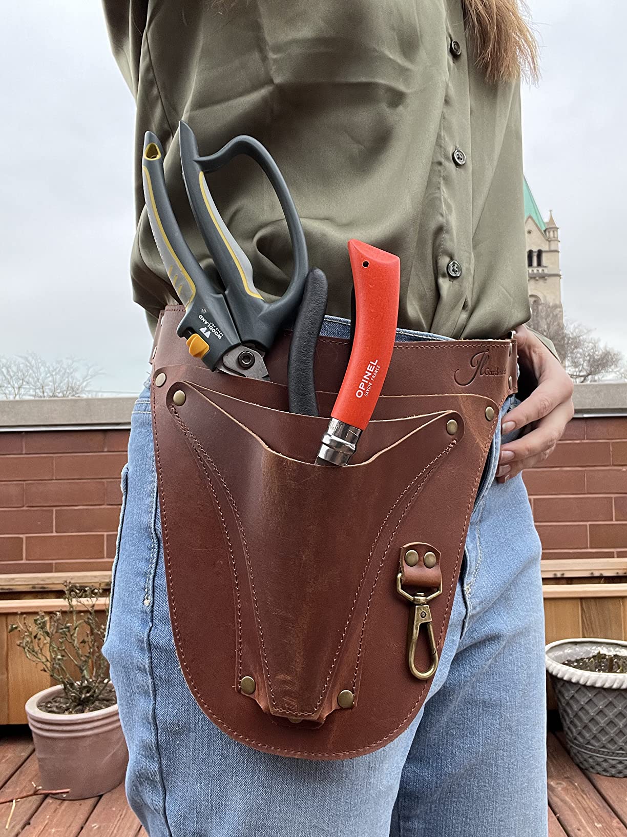 Leather Gardening Tool Belt